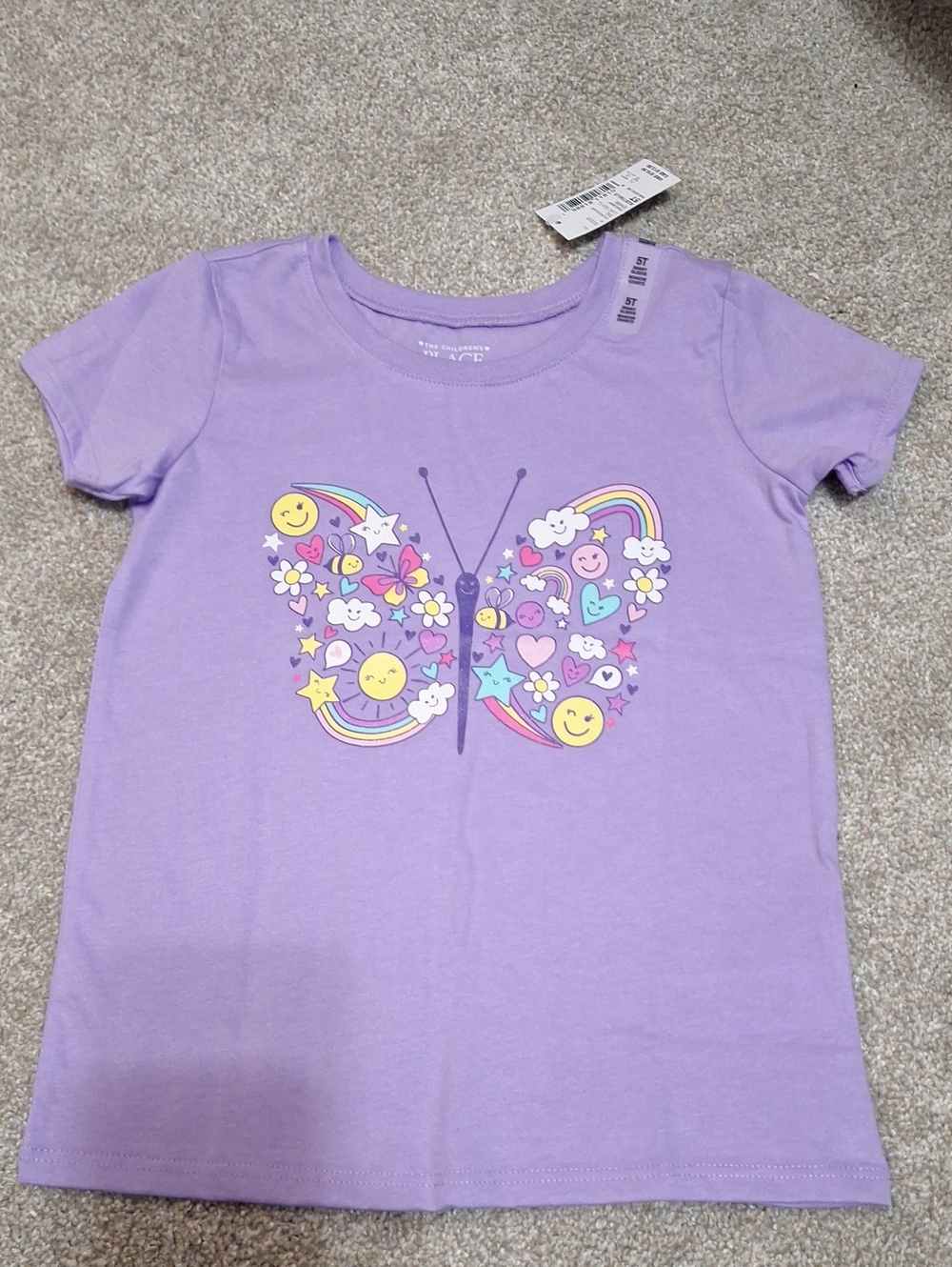 The Children's Place Lavender Butterfly Graphic Tee